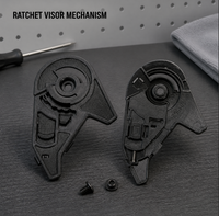 Base de Repuesto para Mecanismo de Visera de Casco SHAFT 562, Par con Tornillos