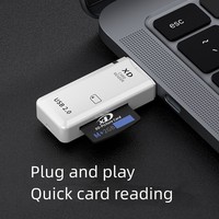 Lector de Tarjetas USB SD TF XD de Ranura Única, Mini, de Plástico, Externo de Alta Velocidad, Marca OEM, Modelo JY-605, para Laptop