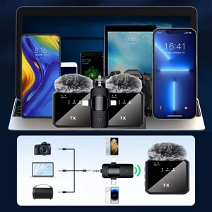 Microphone cravate sans fil avec son clair, design portable pour <span class=keywords><strong>YouTube</strong></span>/TikTok/Vlogging, prend en charge les connecteurs Type-C, IOS, 3,5 mm - Product Image 3