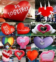 Ballon publicitaire géant gonflable en forme de cœur pour la Saint-Valentin, idéal pour la décoration de mariages et de fêtes