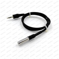 Termometer DS18B20 Tabung Baja Tahan Karat 3-Kabel dengan Konektor Jack 2.5mm 3.5mm 6.35mm untuk Peralatan Pemanas Lantai