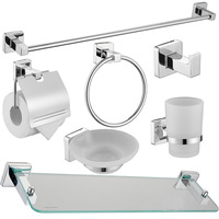 Accessoires de suite sanitaire KEGAO en chrome, moderne, en alliage de zinc, écologique, porte-serviettes autoportant pour salle de bain, ensemble de barres porte-serviettes