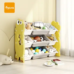 Home Kids Plastic Storage Cabinets Dinosaur Cartoon Toys Organizer Storage Rack Plastic Storage Containers For Toys