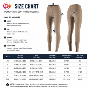 EW Pantalon d'équitation pour femme taille haute avec assise intégrale en silicone, extensible, avec poches - Product Image 5