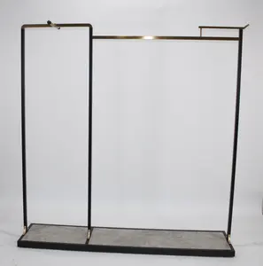 Boutique Metal Floor Standing Shelves Garment Display Hanging Rack Clothes Display Stand For Retail Shop Garment