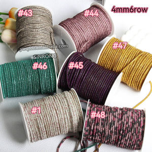 SINRONG Bling Bling <span class=keywords><strong>diamant</strong></span> <span class=keywords><strong>fil</strong></span> corde de coupe cristal strass Tube corde pour la décoration bricolage strass corde - Product Image 5