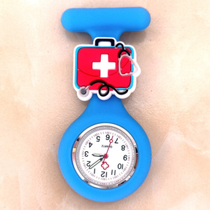 Hot Sale Female Brooch <b>Pocket</b> Nurse Fob <b>Watches</b> Office Silicone Nurse <b>Watch</b> Band <b>for</b> Nurses Doctors Male - Product Image 2