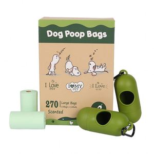 Sacs à déjections canines jetables biodégradables et compostables en amidon de maïs imprimés avec logo - Product Image 4