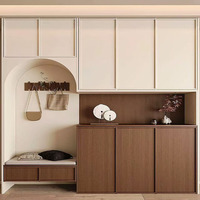 Meuble à chaussures rétro de luxe personnalisé avec cadre design, meuble d'entrée, rangement domestique, étagère à chaussures