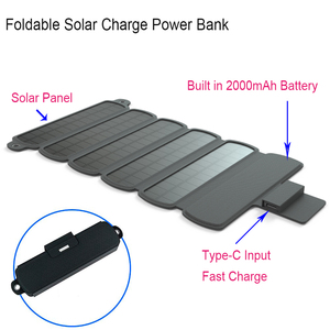 Portátil plegable <span class=keywords><strong>del</strong></span> Panel Solar <span class=keywords><strong>del</strong></span> cargador construido <span class=keywords><strong>en</strong></span> la batería <span class=keywords><strong>del</strong></span> cargador Solar 2000mAh Banco de la energía - Product Image 2