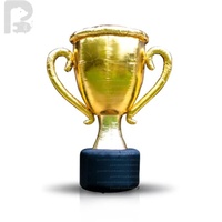 Trophée gonflable géant doré brillant personnalisé, modèle de coupe gonflable pour événements sportifs en plein air, récompenses et promotion marketing