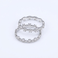 Bague argent sterling S925 sertie d’une moissanite taille coussin de 1 ct bijou plaqué or, alliance de fiançailles et de mariage