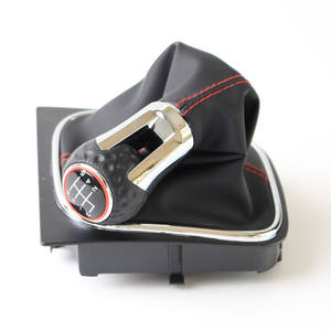 Funda de cuero para palanca de cambios de coche, diseño ergonómico de 5 y 6 velocidades, para Vw Golf Mk6 2009-2012 - Product Image 3