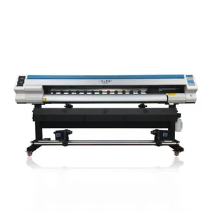 Great quality large wide format 1.6m 1.8m 1.9m high speed inkjet eco solvent printer with 2 print heads