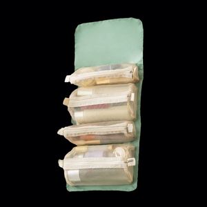 Trousse de toilette portable de grande capacité, trousse à cosmétiques de voyage en maille, sac de rangement détachable - Product Image 2