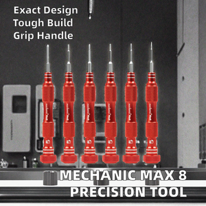 Tournevis magnétique intégré MECHANIC <span class=keywords><strong>Max</strong></span> 8 haute précision, finition chromée 3D, outil de démontage antidérapant pour réparation de téléphones portables DIY - Product Image 2