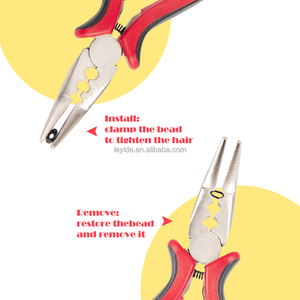 मोड़ टिप plier हुक सुई सूक्ष्म लिंक बीड्स लूप रिंग टिप बाल एक्सटेंशन के लिए उपकरण लेयर्स सेट - Product Image 2