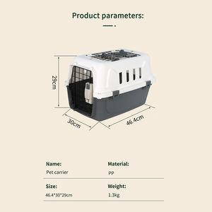 Venta al por mayor PP plástico portátil extraíble Pet Box Air Box Aircraft Consignación Air Box para viajes Pet Carrier - Product Image 2
