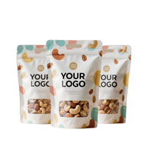 Bolsa de Plástico Personalizada para Envasado de Alimentos, con Cierre Hermético, Termosellable, de Grado Alimenticio, con Cierre de Cremallera, Tipo Mylar, para Anacardos y Almendras Secos