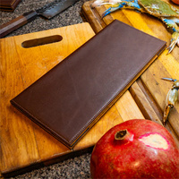 Porte-menus en cuir personnalisé double face avec logo sur mesure, fait main, pour listes de vins et menus de restaurant, portable, cadeaux modernes