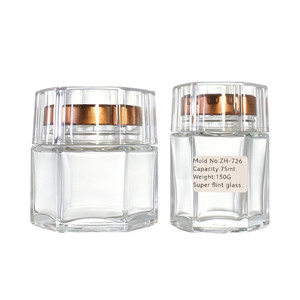 Barattoli <span class=keywords><strong>in</strong></span> <span class=keywords><strong>Vetro</strong></span> Vuoti di Alta Qualità, Design Unico, Senza Piombo, Personalizzabili, Trasparenti, da 50ml e 100ml per Noci, Arachidi, Mandorle, Caramelle, Tè, con Stampa Laser - Product Image 3