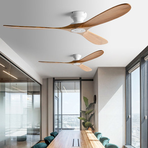 Solid Wood <b>Ceiling</b> <b>Fan</b> 110V DC Motor Quiet Design For Living Room And Dining Room - Product Image 3