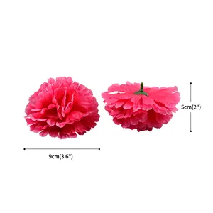 Wholesale Price Artificial Flower 3.5inches Carnation Head For Hotel Wedding Christmas Tables Decorations