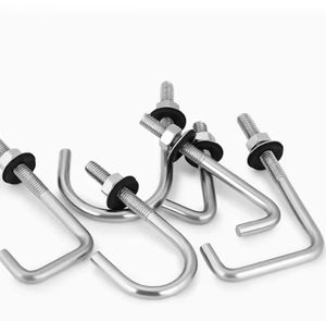 M12 M14 Acero inoxidable súper dúplex SS 2205 2507 A286 904L 1,4410 L & J tipo gancho base perno de anclaje con tuerca hexagonal DIN529 - Product Image 6