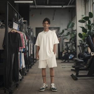 オーバーサイズ カジュアル 欧米風 Tシャツ 綿100% 180グラム ニット生地 無地 ユニセックス - Product Image 2