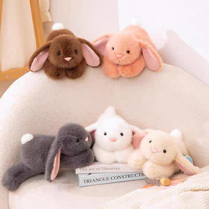 ของเล่นตุ๊กตากระต่ายสำหรับหมอบ, ตุ๊กตากระต่ายน่ารักสำหรับเด็ก, เป็นของขวัญที่ให้ความสบายและเป็นมิตร - Product Image 2