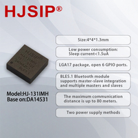 Comunicación de interfaz UART de transmisión transparente BLE5.4 con transmisión inalámbrica de 2.4G; módulo Bluetooth de baja potencia DA14531