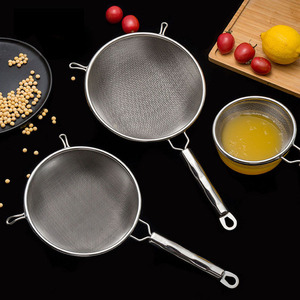 Custom-made new 304 stainless steel <b>strainer</b>/<b>mesh</b> <b>strainer</b>, household double-ear juice filter, powder sieve, oil <b>strainer</b>. - Product Image 1