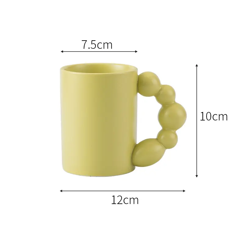 Modern Nordic Large Capacity Ceramic Coffee Mugs Travel Gift Custom Irregular Shape Luxury Tea Cups For Milk With Logo