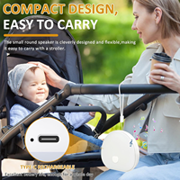 Machine à bruit blanc portable pour bébé avec veilleuse, 7 lumières colorées, 10 sons apaisants, contrôle du volume, minuterie, pour bébés