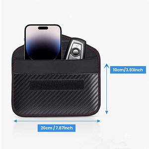 Estuche de Fibra de Carbono con Bloqueo <span class=keywords><strong>RFID</strong></span> y Logotipo Personalizado para Llaves de Auto, Protección de Señal de Teléfono Móvil, <span class=keywords><strong>Bolsa</strong></span> Protectora <span class=keywords><strong>Anti</strong></span> Escaneo <span class=keywords><strong>Faraday</strong></span> para Llaves de Auto - Product Image 6
