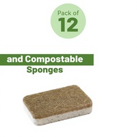 Éponge en pulpe de bois de sisal naturelle, compostable, à base de plantes, pour le nettoyage de la cuisine et la vaisselle