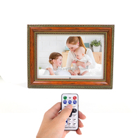 Album foto Digital bingkai kayu dudukan dinding 15 "pabrik Shenzhen dengan layar LED HD penuh