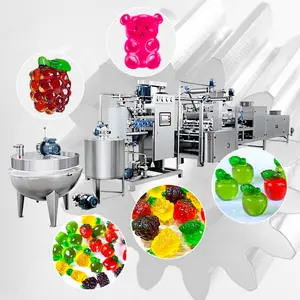 Línea de producción de dulces Gummy, máquina de depósito de dulces suaves y duros