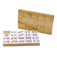 Jeu de tuiles de mahjong en acrylique transparent de qualité supérieure, 144 pièces, pour divertissement familial et jeux de société
