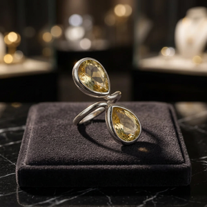 Modern 925 Silver Plated Natural <b>Citrine</b> Gemstone <b>Ring</b> Oval Shape Bezel Setting Women's Jewelry November Birthstone Daily Wear - Product Image 4