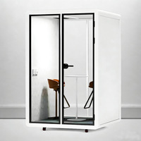 Cabine insonorisée modulaire en aluminium pour bureau, diffusion en direct, karaoké, enregistrement, bibliothèque, examens, personnalisable