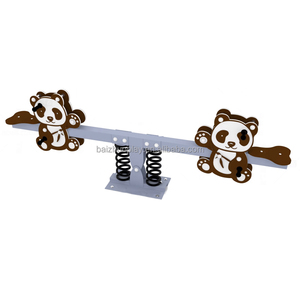 Balançoire à ressort sur le thème du <span class=keywords><strong>panda</strong></span> personnalisée, équipement de divertissement pour aire de jeux extérieure, parc pour enfants, maternelle, balançoire d'amusement - Product Image 1