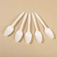 Meilleures ventes en gros : Ensemble de couverts jetables en amidon de maïs (cuillère, couteau, fourchette) pour gâteaux