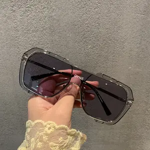 Square fashion 2023 oversized men women luxury unique supplier shade custom trendy big frame sun glasses sunglasses