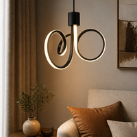 Ampoule LED décorative NEXcell 12W à triple boucle, culot E26 ou E27, pour éclairage suspendu de café ou d'hôtel