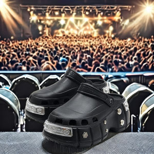 Punk EVA à bout fermé pour femmes de haute qualité pour pantoufles avec fond surélevé en métal Rivet Peep-Toe Design Sandales à la mode Talons - Product Image 1