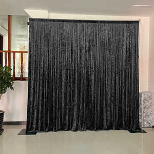 하이 엔드 사진 사진 부스 이벤트 파티 백 드롭 벨벳 드레이프 5ft X 20ft 아이보리 화이트 벨루어 커튼 배경 - Product Image 4