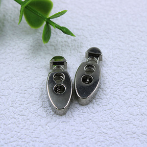 Hợp kim kim loại hai lỗ kim loại Stopper đàn hồi dây rút chuỗi điều chỉnh dây khóa kết thúc cho hoodie Rope quần áo may mặc - Product Image 5