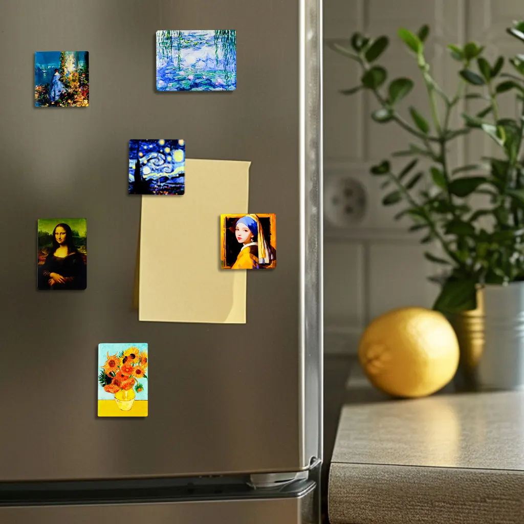 Atacado adesivos de geladeira personalizados ímãs magnéticos de geladeira quadro branco com fotos em acrílico