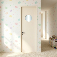 Portes intérieures modernes en bois composite sur mesure, isolation acoustique, construction durable pour salle de bain, villa, salle à manger, garantie 1 an